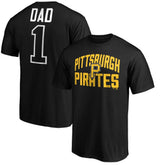 Black Pittsburgh Pirates Father's Day #1 Dad T-Shirt