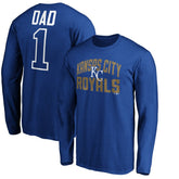 Royal Kansas City Royals Father's Day #1 Dad Long Sleeve T-Shirt