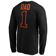 Black San Francisco Giants Father's Day #1 Dad Long Sleeve T-Shirt