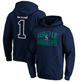 Navy Seattle Mariners Father's Day #1 Dad Pullover Hoodie