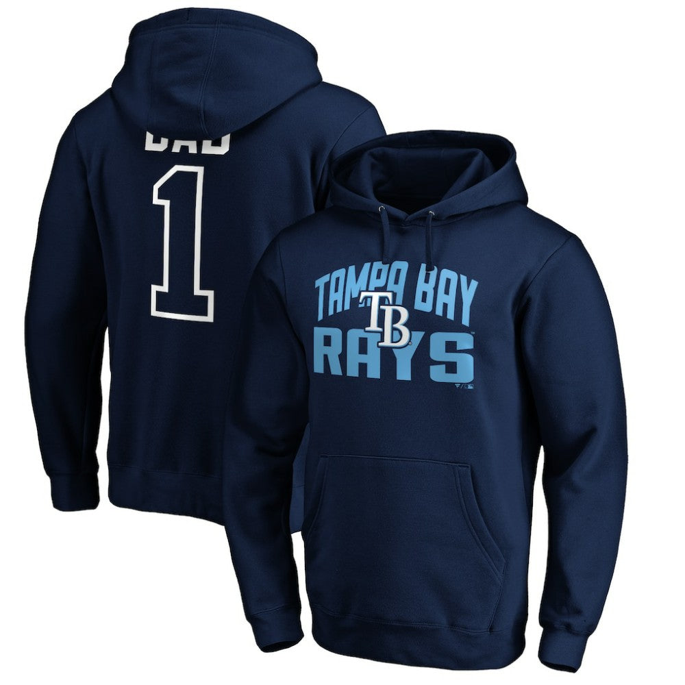 Navy Tampa Bay Rays Father's Day #1 Dad Pullover Hoodie