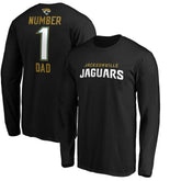 #1 Dad Long Sleeve Team Logo T-Shirt - Jacksonville Jaguars T-shirts