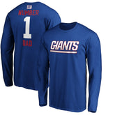 #1 Dad Long Sleeve Team Logo T-Shirt - New York Giants T-shirts