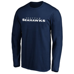 #1 Dad Long Sleeve Team Logo T-Shirt - Seattle Seahawks T-shirts