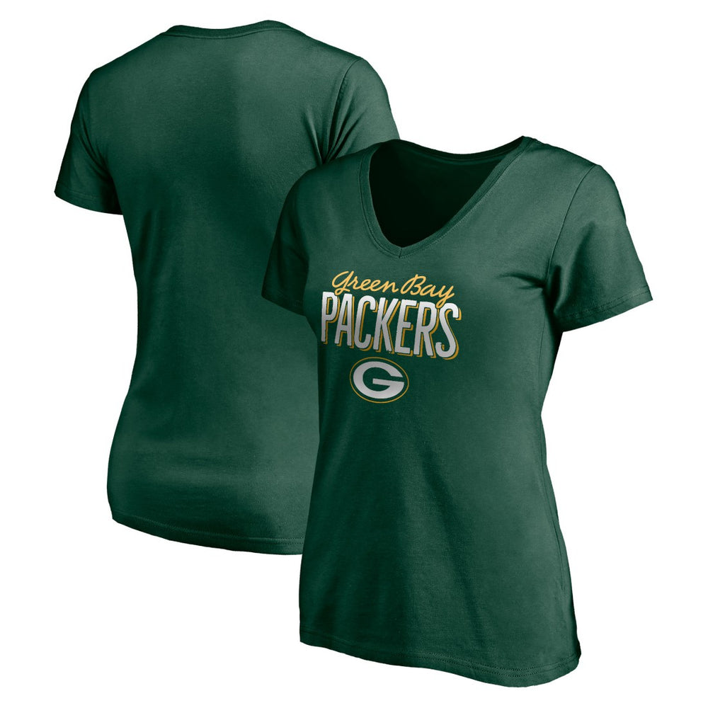 Women's Nostalgia V-Neck T-Shirt - Green Bay Packers T-shirts