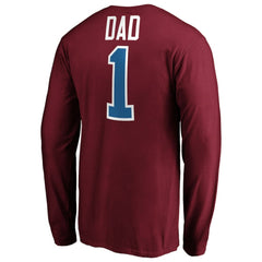 NHL Colorado Avalanche #1 Dad Long Sleeve T-Shirt