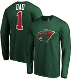 NHL Minnesota Wild #1 Dad Long Sleeve T-Shirt