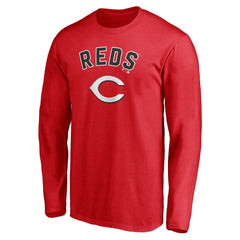 Red Cincinnati Reds Personalized Winning Streak Name & Number Long Sleeve T-Shirt