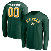 Green Athletics Personalized Winning Streak Name & Number Long Sleeve T-Shirt