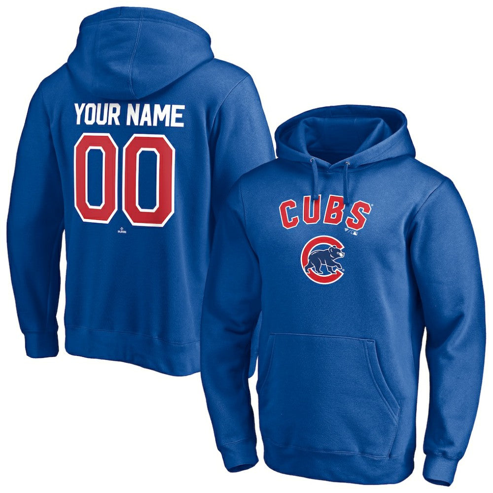 Royal Chicago Cubs Personalized Winning Streak Name & Number Pullover Hoodie