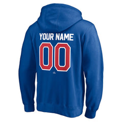 Royal Chicago Cubs Personalized Winning Streak Name & Number Pullover Hoodie