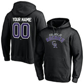 Black Colorado Rockies Personalized Winning Streak Name & Number Pullover Hoodie
