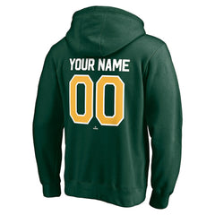 Green Athletics Personalized Winning Streak Name & Number Pullover Hoodie