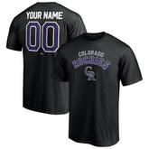 Black Colorado Rockies Personalized Team Winning Streak Name & Number T-Shirt