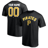 Black Pittsburgh Pirates Personalized Team Winning Streak Name & Number T-Shirt