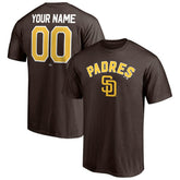 Brown San Diego Padres Personalized Team Winning Streak Name & Number T-Shirt
