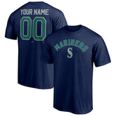 Navy Seattle Mariners Personalized Team Winning Streak Name & Number T-Shirt