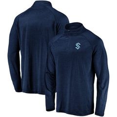 NHL Seattle Kraken Fanatics Primary Logo Quarter-Zip Pullover Fleece Jacket