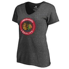 NHL Chicago Blackhawks Women's #WeSkateFor V-Neck T-Shirt