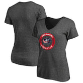 NHL Columbus Blue Jackets Women's #WeSkateFor V-Neck T-Shirt