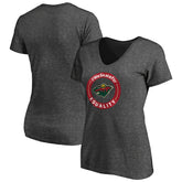 NHL Minnesota Wild Women's #WeSkateFor V-Neck T-Shirt