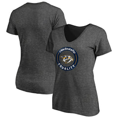 NHL Nashville Predators Women's #WeSkateFor V-Neck T-Shirt