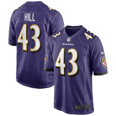 Justice Hill Game Jersey - Baltimore Ravens Jerseys