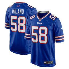 Matt Milano Game Player Jersey - Buffalo Bills Jerseys