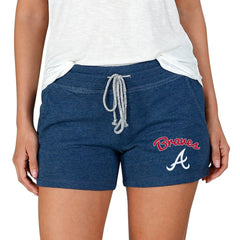 Navy Atlanta Braves Concepts Sport Women's Mainstream Terry Shorts