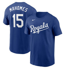 Royal Patrick Mahomes Kansas City Royals Nike Name & Number T-Shirt