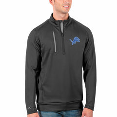 Antigua Generation Quarter-Zip Pullover Jacket - Detroit Lions Pullover
