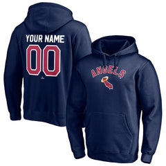 Navy Los Angeles Angels Cooperstown Winning Streak Personalized Name & Number Pullover Hoodie