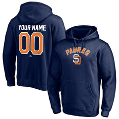 Navy San Diego Padres Cooperstown Winning Streak Personalized Name & Number Pullover Hoodie