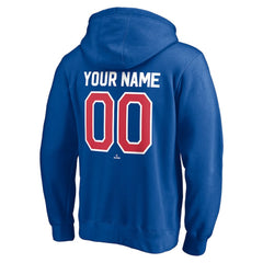 Royal Texas Rangers Cooperstown Winning Streak Personalized Name & Number Pullover Hoodie