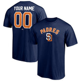 Navy San Diego Padres Cooperstown Winning Streak Personalized Name & Number T-Shirt