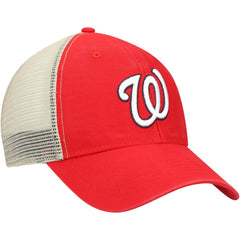 Red/Natural Washington Nationals '47 Flagship Washed MVP Trucker Snapback Hat