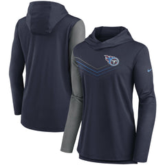Women's Chevron Hoodie Performance Long Sleeve T-Shirt - Tennessee Titans Hoodies