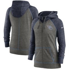 Women's Gym Vintage Raglan Full-Zip Hoodie - Tennessee Titans Hoodies