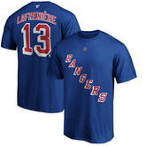 NHL Alexis Lafrenière New York Rangers Fanatics Authentic Stack Name & Number T-Shirt
