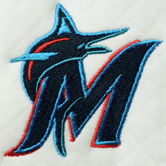 White/Cream Miami Marlins Concepts Sport Women's Quilted Pullover Sweatshirt