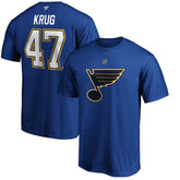 NHL Torey Krug St. Louis Blues Fanatics Authentic Stack Name & Number T-Shirt