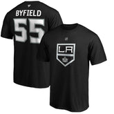 NHL Quinton Byfield Los Angeles Kings Fanatics Authentic Stack Name & Number T-Shirt