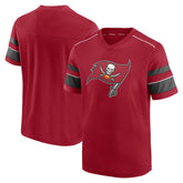 Textured Hashmark V-Neck T-Shirt - Tampa Bay Buccaneers T-shirts