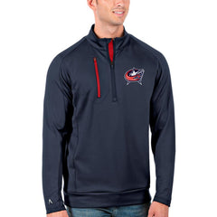 NHL Columbus Blue Jackets Antigua Generation Quarter-Zip Pullover Jacket