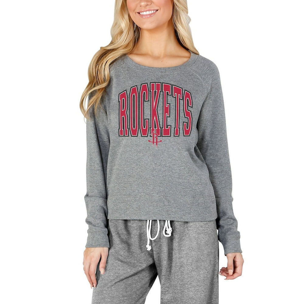 Houston Rockets Concepts Sport Women's Mainstream Terry Long Sleeve Top