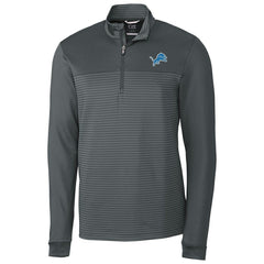 Cutter & Buck Traverse Stripe Quarter-Zip Pullover Jacket - Detroit Lions Pullover