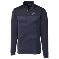 Cutter & Buck Traverse Stripe Quarter-Zip Pullover Jacket - Detroit Lions Pullover