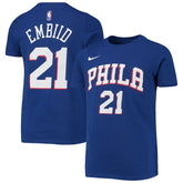 Nike Joel Embiid Philadelphia 76ers Youth Logo Name & Number Performance T-Shirt