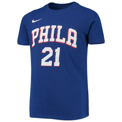 Nike Joel Embiid Philadelphia 76ers Youth Logo Name & Number Performance T-Shirt