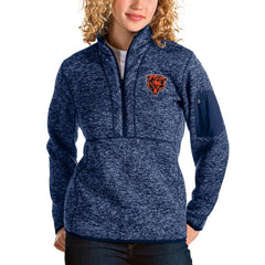 Antigua Women's Bear Head Fortune Half-Zip Pullover Jacket - Chicago Bears Pullover